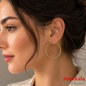 گوشواره دایره زنانه استیل 316  کد GSH15121852W