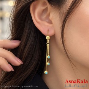 گوشواره آویز زنانه طلاروس  کد GSH1512855W