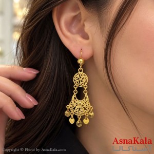 گوشواره آویز زنانه طلاروس  کد GSH1512859W