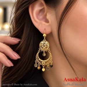 گوشواره آویز زنانه طلاروس  کد GSH1512860W