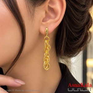 گوشواره آویز زنانه طلاروس  کد GSH1512864W