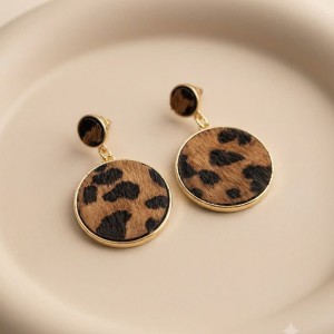 گوشواره استیل  فانتزی پلنگی دخترانه  کد GSH15121867W