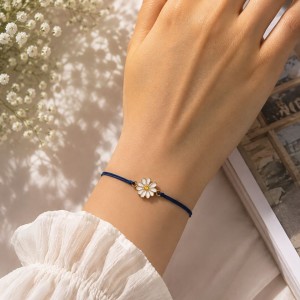 دستبند زنانه پینترستی استیل 316 مدل بابونه کد DSB181998W