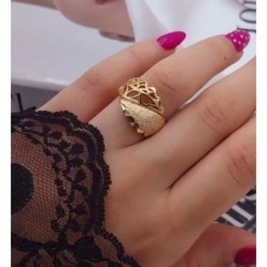 انگشتر زنانه تراش طلاروس رنگ ثابت مشابه طلا  ANG191723W