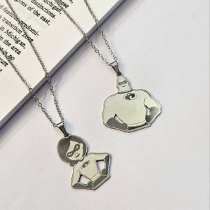 گردنبند دوتیکه ست دونفره دخترانه و پسرانه  کد GNB162844W