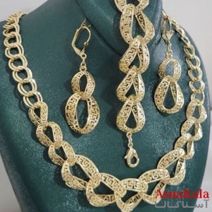 سرویس کارتیر خارجی کامل شامل گردنبند و گوشواره و دستبند و انگشتر کد NIM141343W
