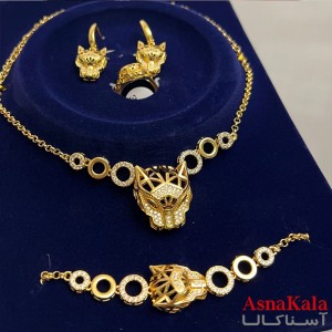 سرویس پنترخارجی کامل شامل گردنبند و گوشواره و دستبند و انگشتر کد NIM141345W
