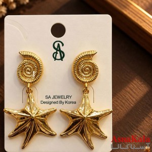 گوشواره   فانتزی  ستاره میخ نقره برند اس آدخترانه  کد GSH15121893W