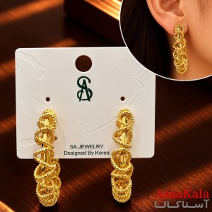 گوشواره   فانتزی پیچ میخ نقره برند اس آدخترانه  کد GSH15121899W