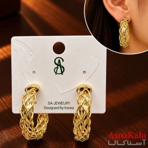 گوشواره   فانتزی پیچ میخ نقره برند اس آدخترانه  کد GSH15121900W