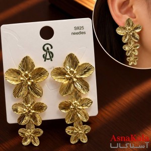 گوشواره   فانتزی گل میخ نقره برند اس آدخترانه  کد GSH15121904W