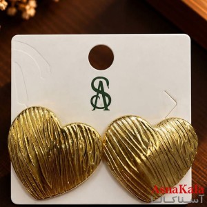 گوشواره فانتزی قلب میخ نقره برند اس آدخترانه  کد GSH15121914W