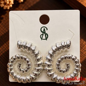 گوشواره فانتزی صدف میخ نقره برند اس آدخترانه  کد GSH15121916W