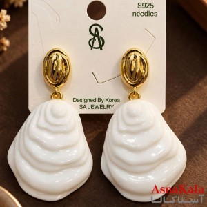 گوشواره فانتزی  مدرن میخ نقره برند اس آدخترانه  کد GSH15121926W