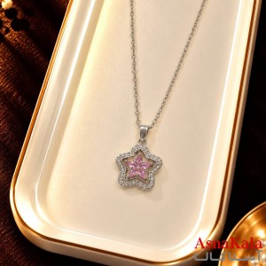 گردنبند پینترستی دخترانه استیل 316 مدل ستاره فانتزی کد GNB16326W