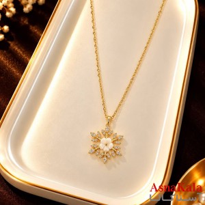 گردنبند پینترستی دخترانه استیل 316 مدل ستاره فانتزی کد GNB16333W
