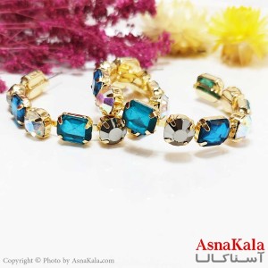 گوشواره حلقه ای نگین دار زنانه برند فشن کد GSH1502W