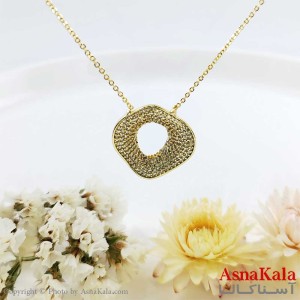 گردنبند زنانه طلا یی نگین دار برند زیرکن ZIRKON  کد GNB1602W
