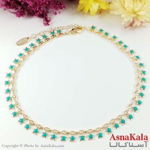 پابند طلایی ستاره نگین دار زنانه برند وای اس ایکس کد PNB1703W