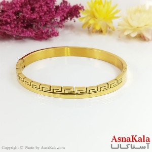 دستبند النگویی طلایی ورساچه زنانه استیل کد DSB1805W