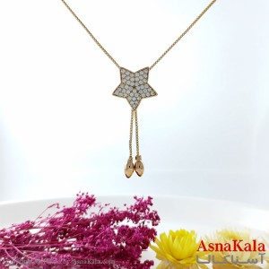 گردنبند آسانسوری ستاره نگین دار زنانه برند ژوپینگ کد GNB1622W - آسنا کالا