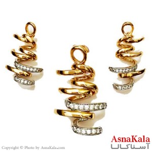 نیم ست زنانه مدل پیچک طلایی  برند ژوپینگ کد NIM1409W - آسنا کالا