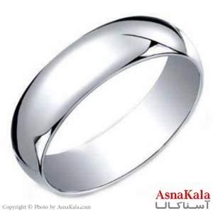 انگشتر رینگ ساده نقره ای ژوپینگ کد ANG1910W - اسنا کالا