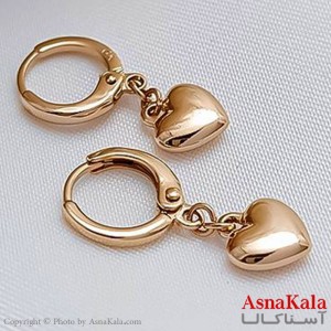 گوشواره زنانه ژوپینگ مدل حلقه ای قلب کد GSH1590W - اسنا کالا