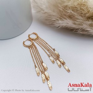 گوشواره زنانه ژوپینگ مدل برگ کد GSH1593W - اسنا کالا