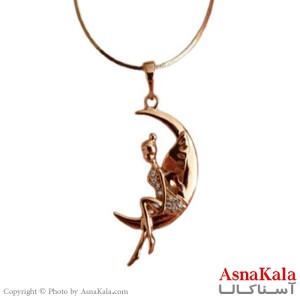 گردنبند زنانه ژوپینگ مدل ماه و فرشته کد GNB1637W -اسنا کالا
