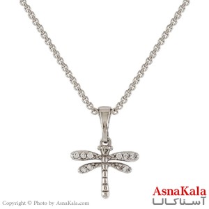 گردنبند زنانه ژوپینگ مدل سنجاقک کد GNB1638W -اسنا کالا