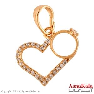 آویز گردنبند زنانه ژوپینگ مدل قلب کد GNB1644W -اسنا کالا