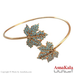 دستبند النگویی زنانه ژوپینگ مدل برگ کد DSB1830W - آسنا کالا