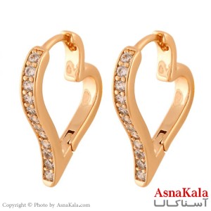 گوشواره زنانه ژوپینگ مدل قلب کد GSH15119W - اسنا کالا