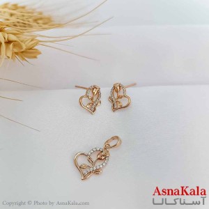 نیم ست زنانه ژوپینگ مدل قلب و گل کد NIM1436W - آسناکالا