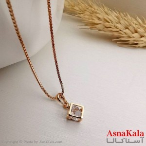 گردنبند زنانه ژوپینگ مدل مکعب کد GNB1676W -آسناکالا