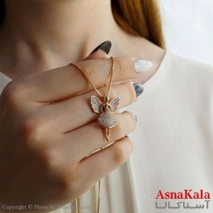 گردنبند زنانه ژوپینگ مدل فرشته کد GNB1679W -آسناکالا
