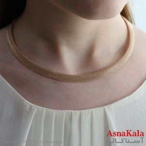 گردنبند زنانه ژوپینگ مدل طوقه ای کد GNB1683W -آسناکالا