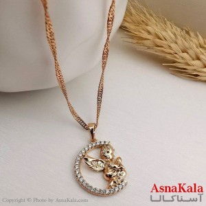 گردنبند زنانه ژوپینگ مدل فرشته کودک کد GNB1694W -آسناکالا