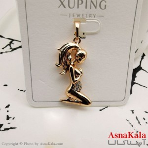گردنبند زنانه ژوپینگ مدل مادر باردار کد GNB1698W -آسناکالا