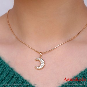 گردنبند زنانه ژوپینگ مدل ماه کد GNB16102W -آسناکالا