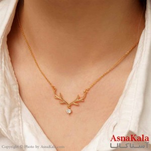 گردنبند زنانه وای اس ایکس مدل شاخ گوزن کد GNB16122W -اسنا کالا