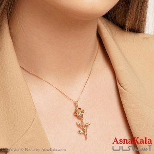 گردنبند زنانه ژوپینگ مدل گل کد GNB16101W -آسناکالا