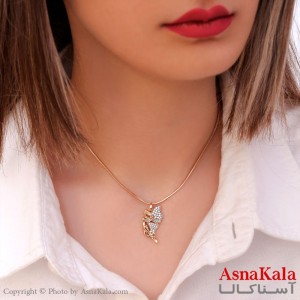 گردنبند زنانه ژوپینگ مدل فرشته کد GNB1697W -آسناکالا