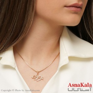 گردنبند زنانه ژوپینگ مدل قلب و تیر کد GNB1664W - اسنا کالا