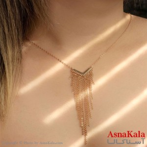 گردنبند زنانه ژوپینگ مدل شرشره ای کد GNB16127W -آسناکالا