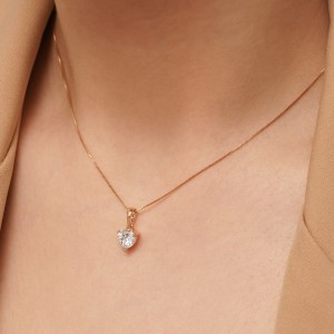 گردنبند زنانه ژوپینگ مدل قلب مینیمال کد GNB1685W -آسناکالا