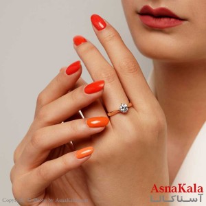 انگشتر زنانه ژوپینگ مدل تک نگین کد ANG1909W - اسنا کالا