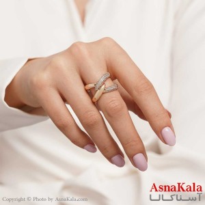 انگشتر زنانه دوتیکه برند ژوپینگ کد ANG1906W - اسنا کالا