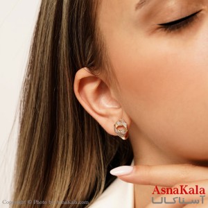 گوشواره حلقه ای ژوپینگ کد GSH1589W - اسنا کالا